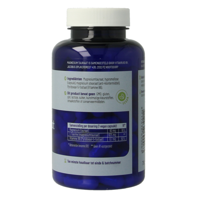 Magnesio Taurato con Vitamina B6 (P-5-P) 90 Cápsulas vegetarianas