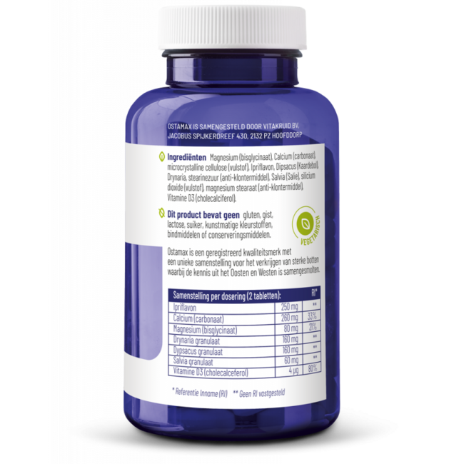 Vitakruid Ostamax avec Calcium et Magnésium 90 Comprimés