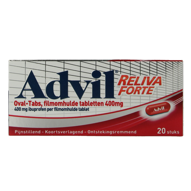 Reliva forte 400 mg, blíster de 20 grageas