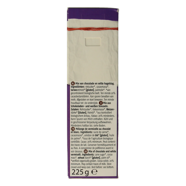 Mélange de vermicelles en chocolat bio Chocoreale 225 g