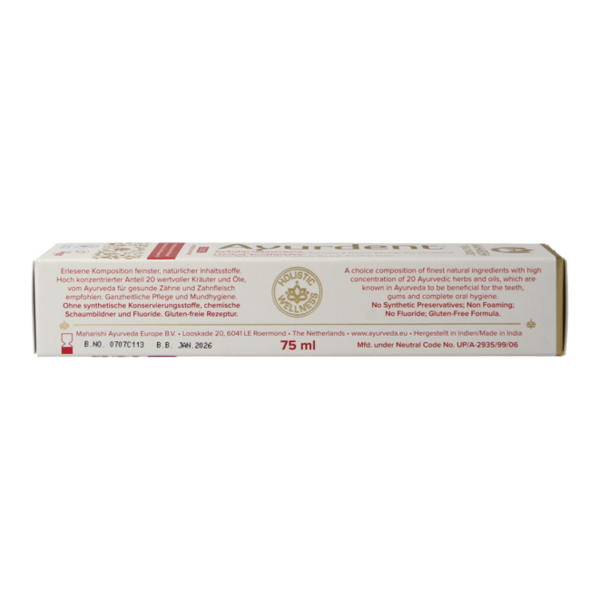 Ayurdent pasta de dientes classic 75 mililitros