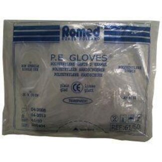 Romed Guantes de poliéster Romed lisos gruesos 100 unidades