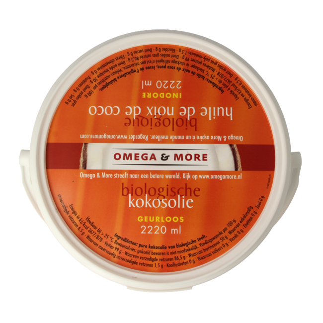 Odourless organic coconut oil 2220ml