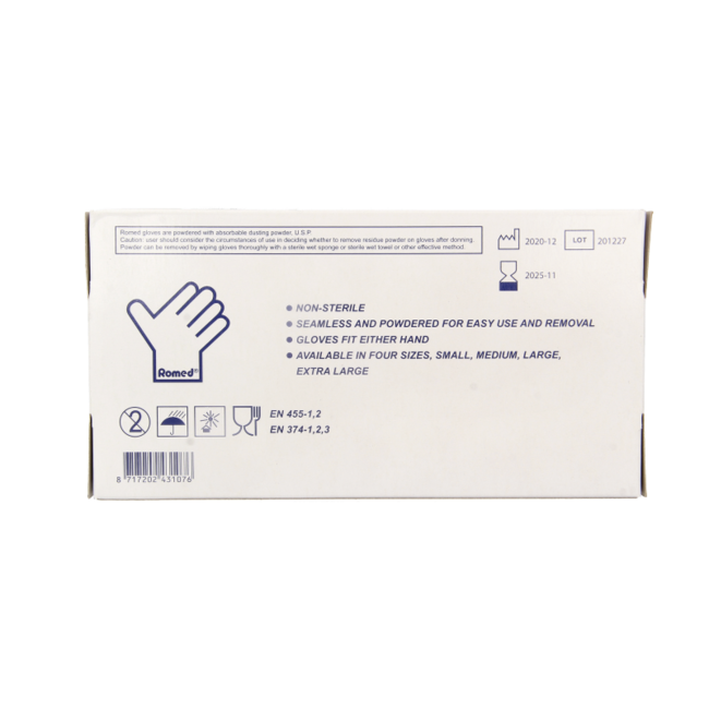 Romed Vinyl handschoen niet steriel gepoederd M 100 Stuks