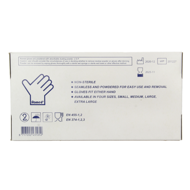 Romed Vinyl handschoen niet steriel gepoederd S 100 Stuks