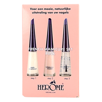 Herome Herome French Manicure Set Pink 3 × 10 ml 1 Set