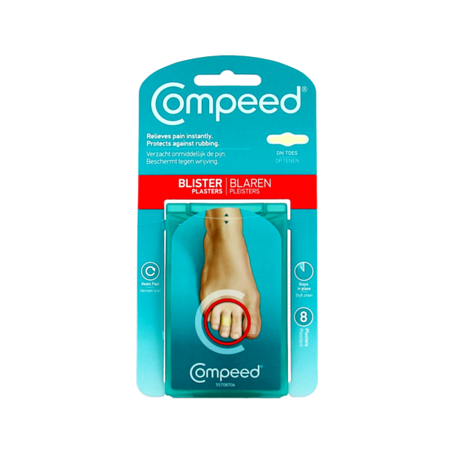 Toe blister plasters 8 pack