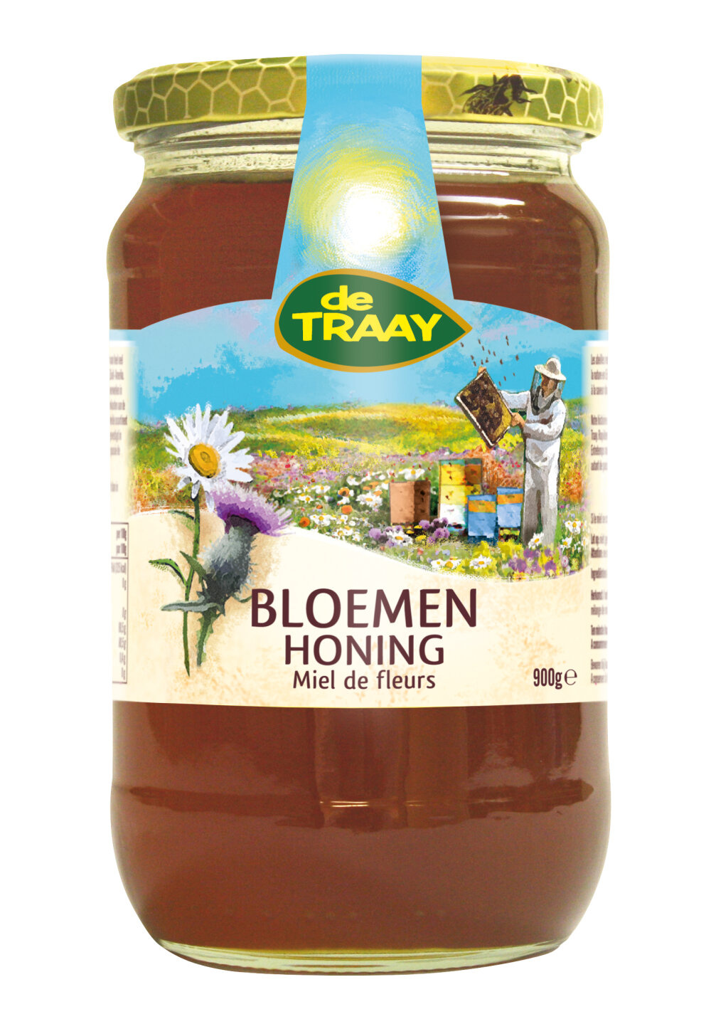de Traay Bloemenhoning creme 900 Gram
