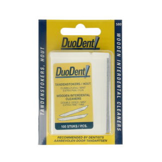 Duodent Duodent Cure-dents en bois fin/extra fin double face 100 pièces