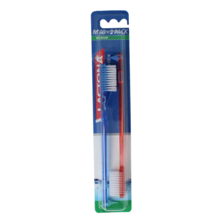 Lactona Spazzolino da denti M40 medio duo assortito 2 pezzi