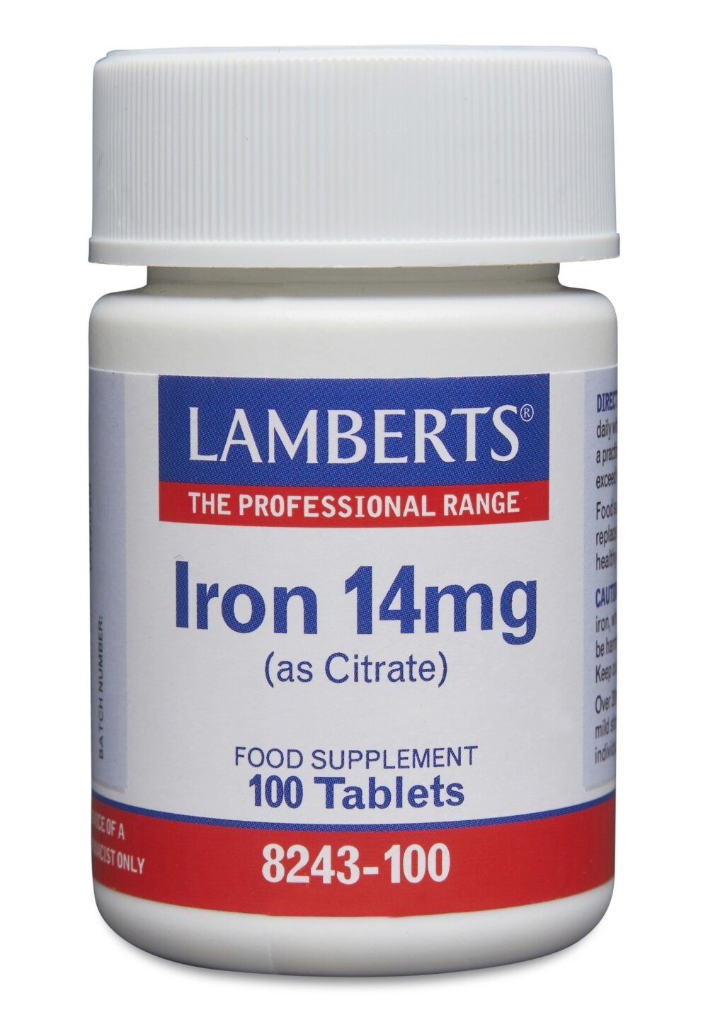 Lamberts Citrato di Ferro 14mg | Integratore per Energia e Vitalità