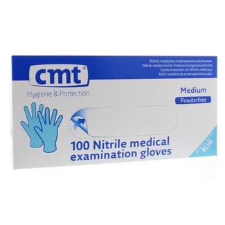 CMT Examination glove nitrile blue powder-free size 100 Pieces