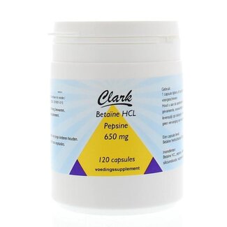 Clark Clark Betaine HCL 650 120 Cápsulas