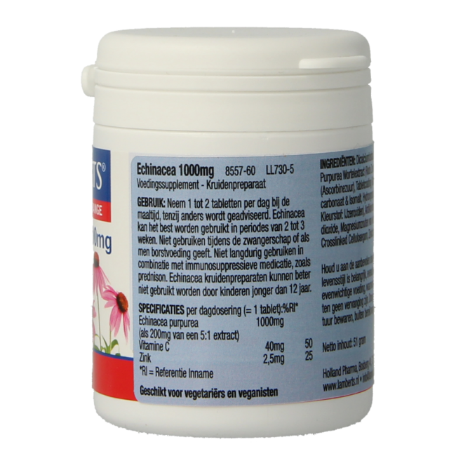 Echinacea 1000mg with Zinc and Vitamin C 60 Tablets