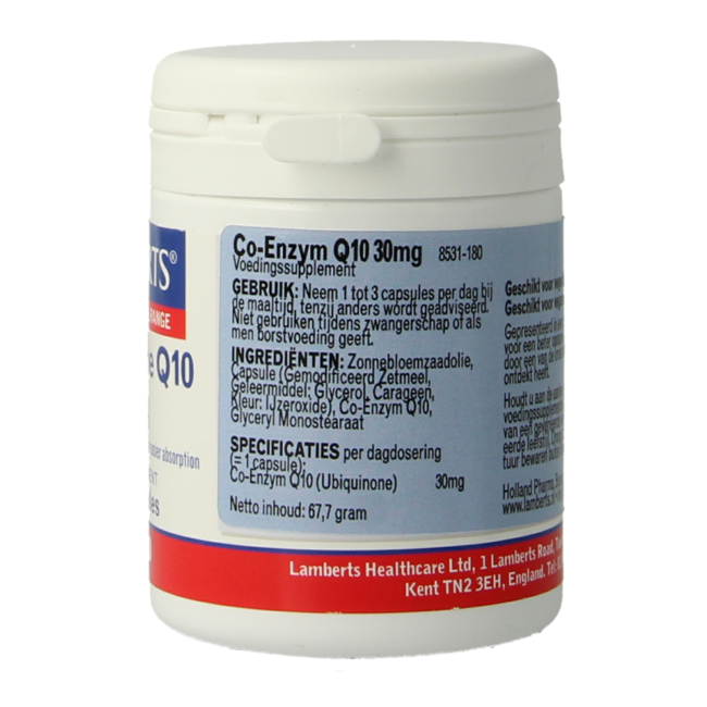 Lamberts Coenzima Q10 30 mg 180 cápsulas vegetarianas