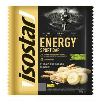 Isostar Isostar Energy sport bar cereals & banana 3 pack 120 Gram