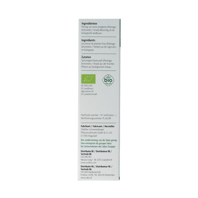 Salus Weegbreesap bio 200 Milliliter