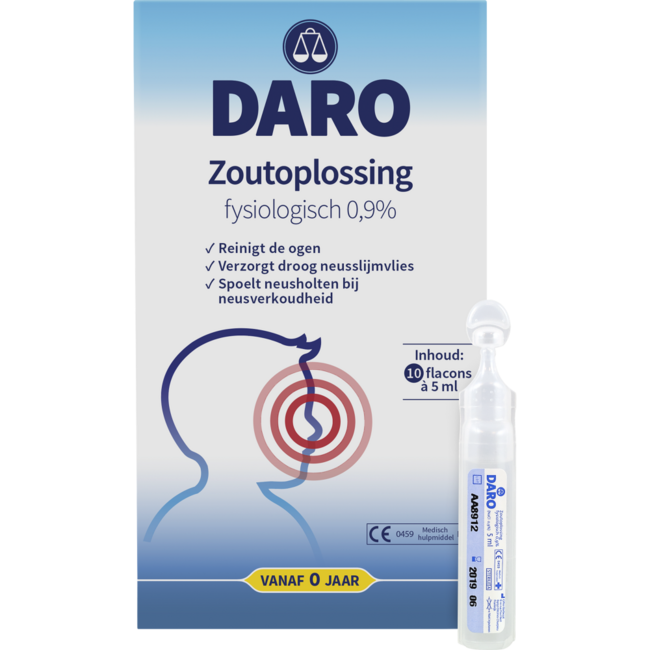 Solución salina fisiológica para niños 5 ml 10 ampollas