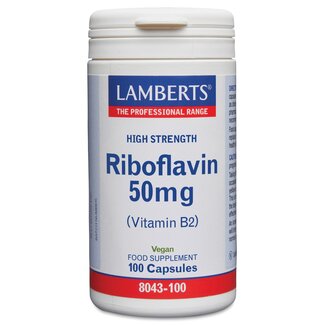 Lamberts Lamberts Vitamina B2 50mg (Riboflavina) 100 capsule vegetariane