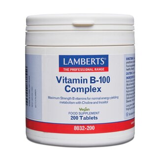 Lamberts Lamberts Vitamine B100 complex 200 comprimidos