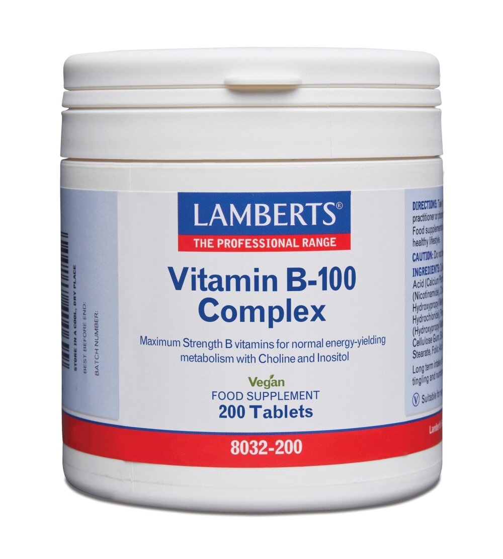 Lamberts Vitamine B100 complex 200 comprimidos