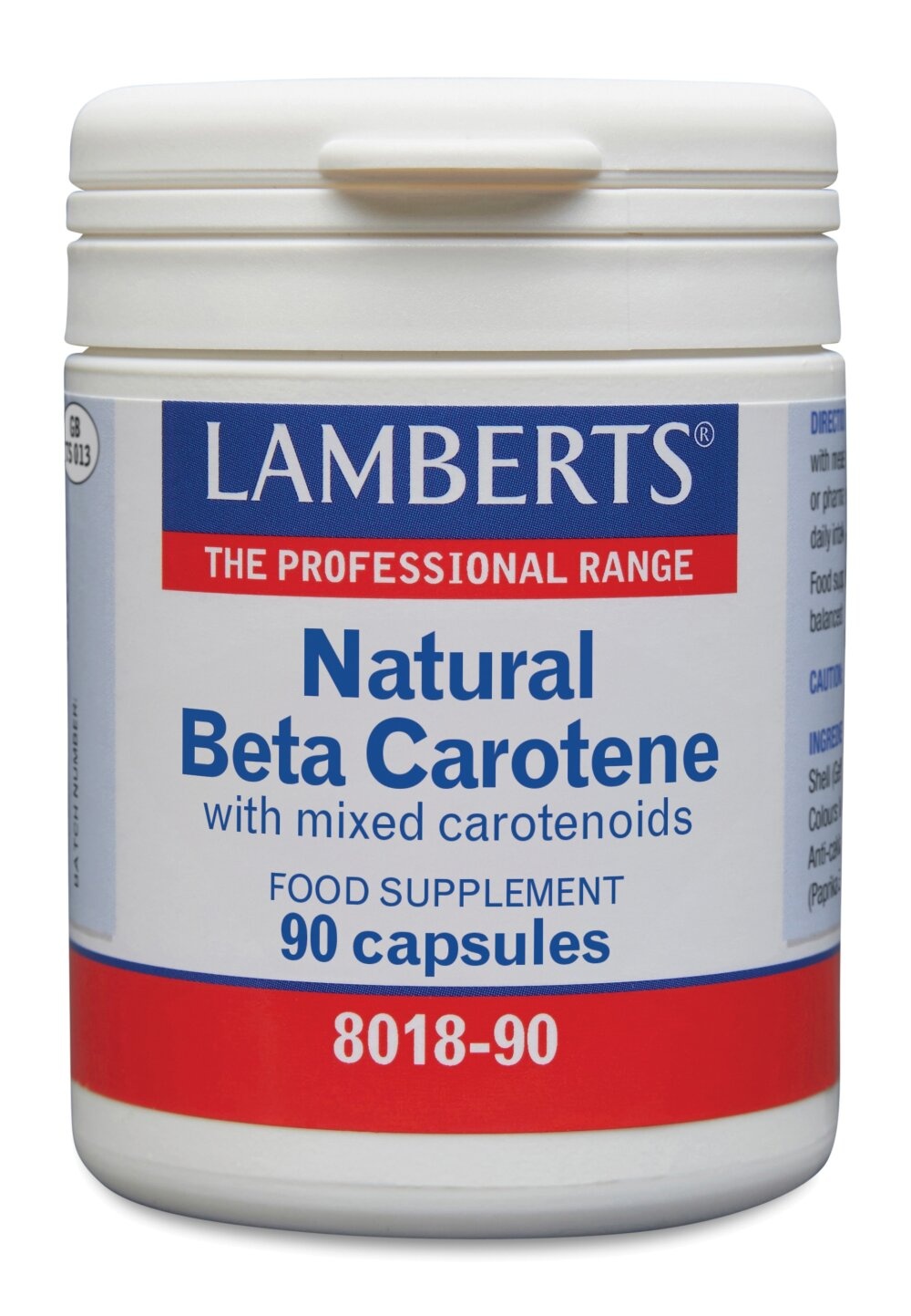 Lamberts Vitamina A 15mg Beta Carotene | Vista & Pelle