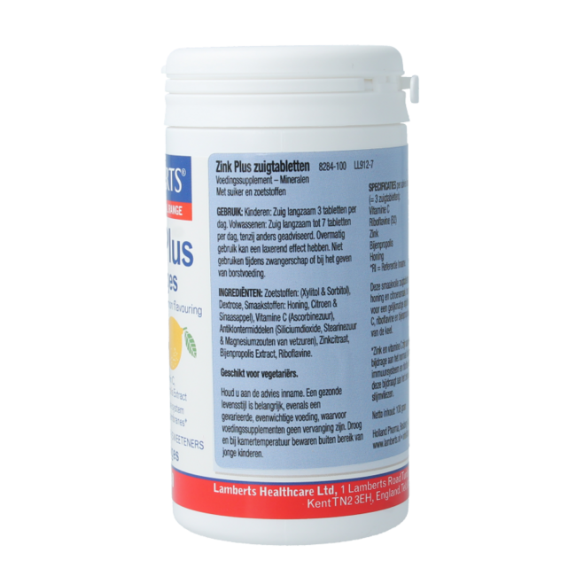 Zink (zinc) plus 100 Comprimidos para chupar