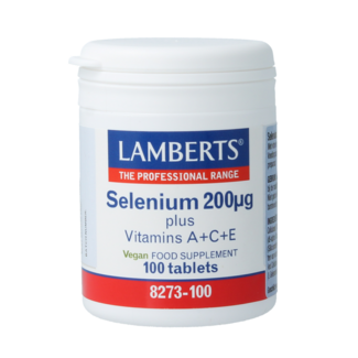 Lamberts Lamberts Selenio 200mcg con vitaminas A C E 100 Comprimidos