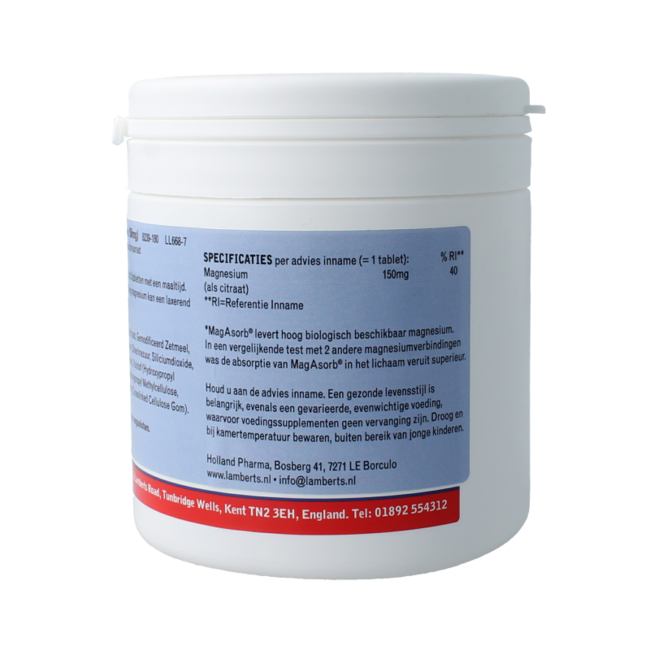 MagAsorb (Magnesium Citrate) 150mg 180 Tablets