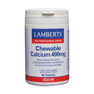 Lamberts Wapń 400 mg tabletki do żucia + Wit. D i FOS 60 tabletek do żucia