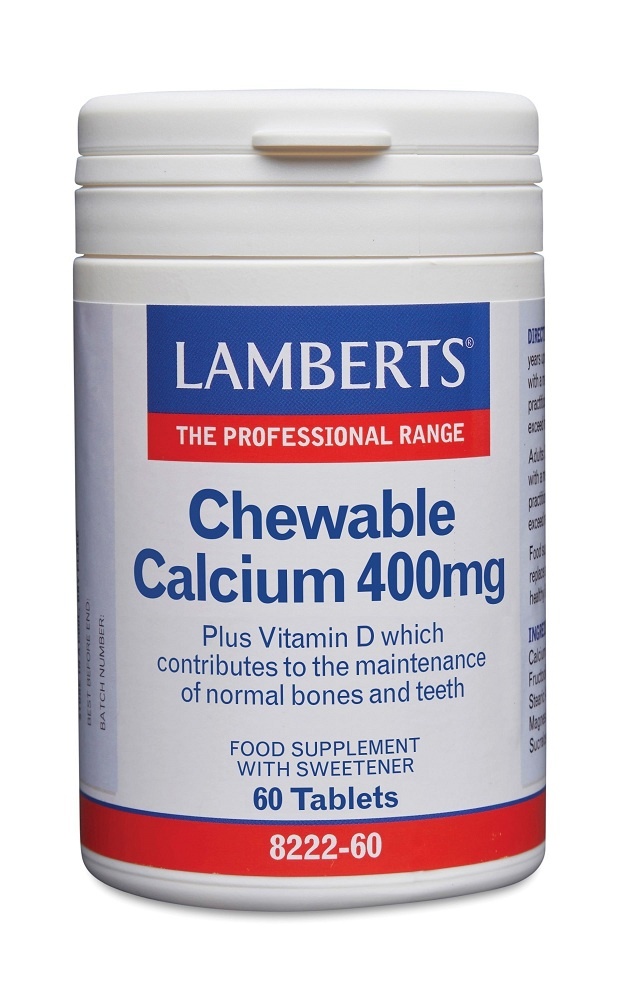 Lamberts Calcio 400mg + Vit. D & FOS - Compresse Masticabili