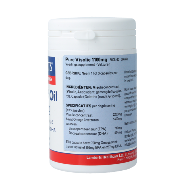 Aceite de pescado puro 1100mg omega 3 60 cápsulas