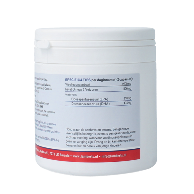 Reines Fischöl 1100mg Omega 3 120 Kapseln