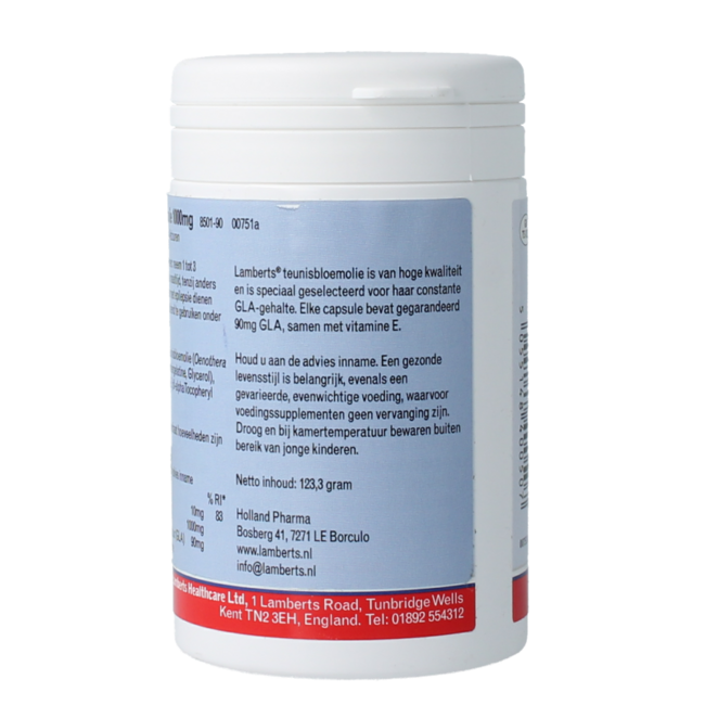 Lamberts Aceite de Onagra 1000mg (onagra pura) 90 Cápsulas