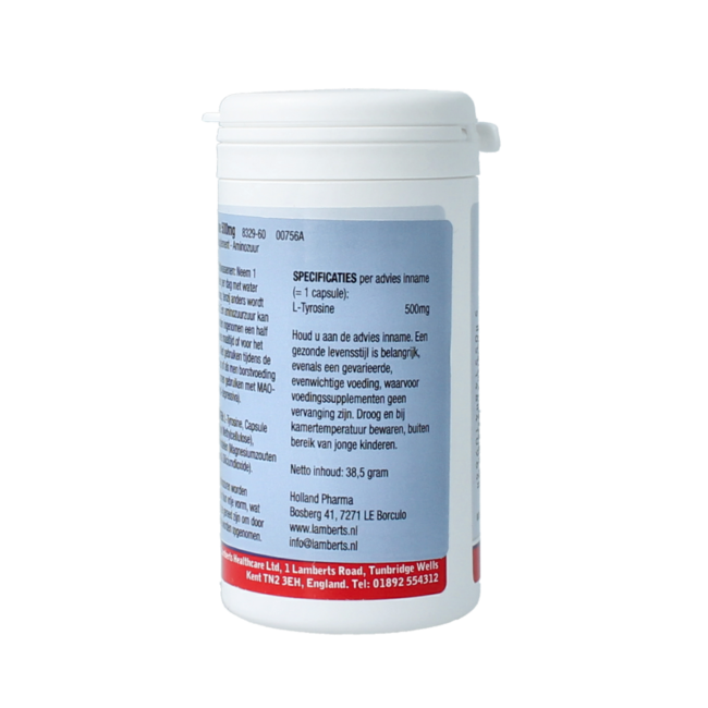 L-Tyrosine 500mg 60 Cápsulas