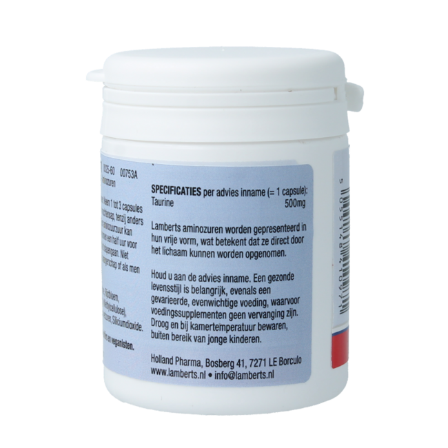 Lamberts Taurine 500mg 60 Vegetarische capsules