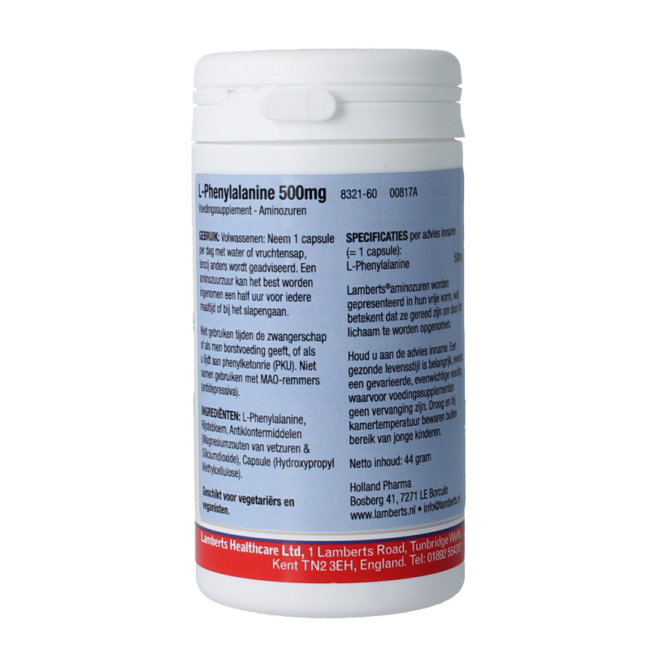 Lamberts L-Phenylalanin 500 mg 60 Kapseln