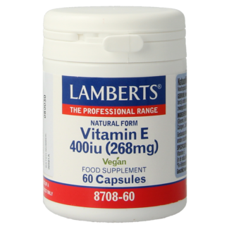 Lamberts Lamberts Witamina E 400 IU naturalna 60 kapsułek wegetariańskich