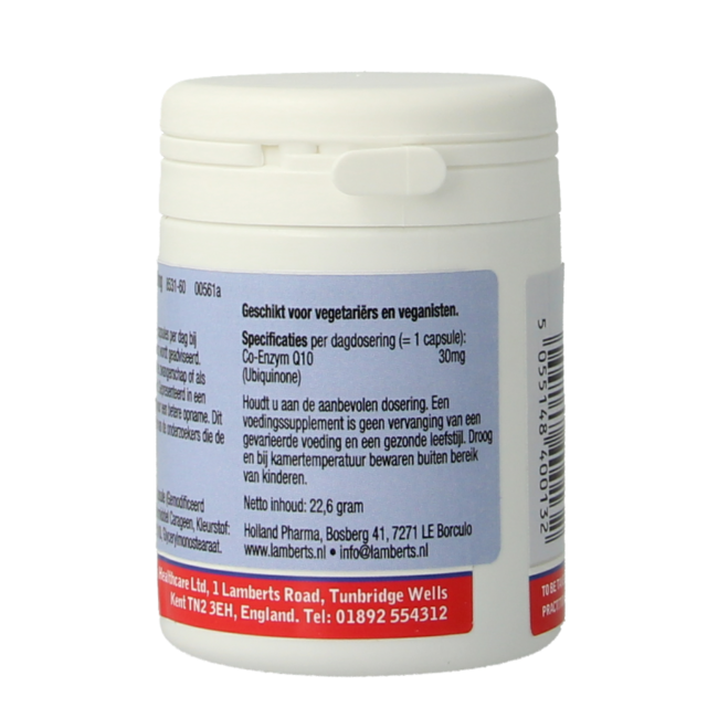 Lamberts Coenzima Q10 30 mg 60 Cápsulas vegetarianas