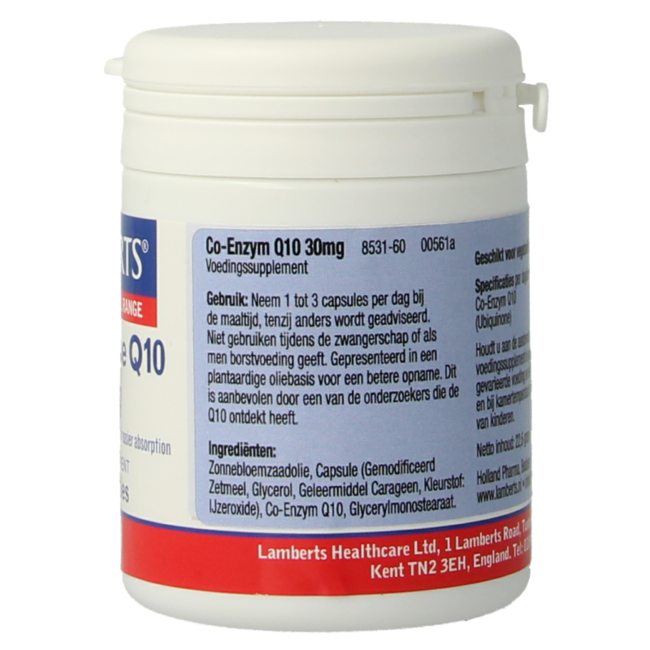 Lamberts Co-enzyme Q10 30 mg 60 capsules végétales