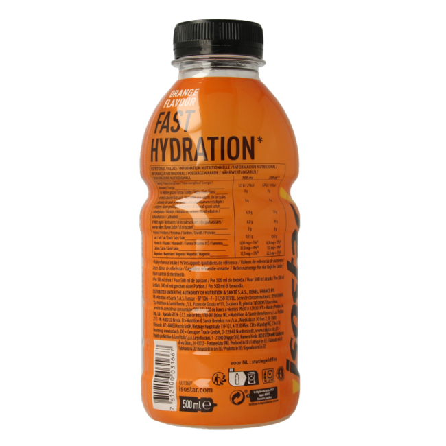 Isostar Liquid PET bottle orange 500 Millilitres