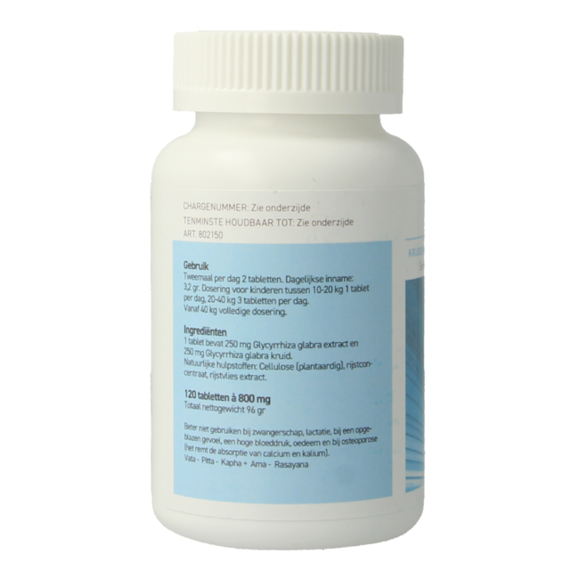 Extracto de Yashtimadhu de Ayurveda Health 120 comprimidos