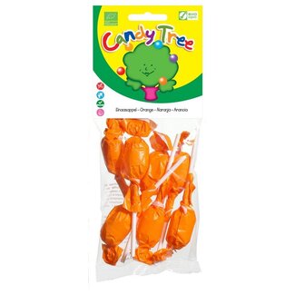 Candy Tree Candy Tree Piruletas de naranja bio 7 unidades