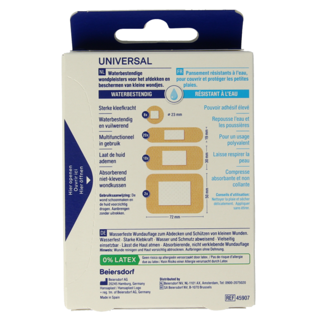 Water resistant universal strips 40 pack