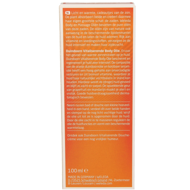 Duindoorn vitaliserende body olie 100 Milliliter