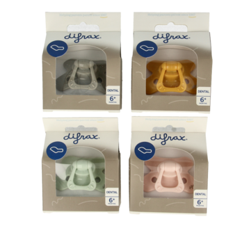 Difrax Chupete dental 6+ meses con anilla 1 unidad