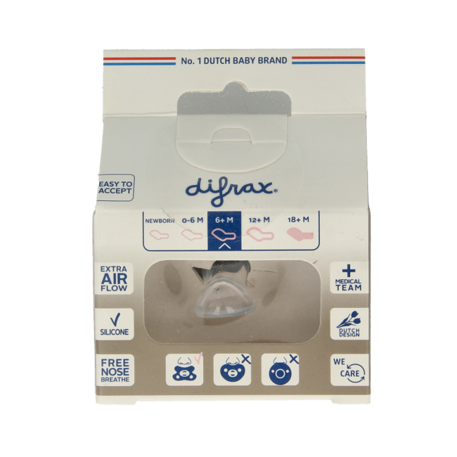 Fopspeen dental 6+ maanden met ring 1 Stuks