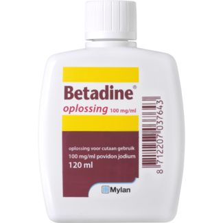 Betadine Iodine solution 100mg/ml 120 Millilitres