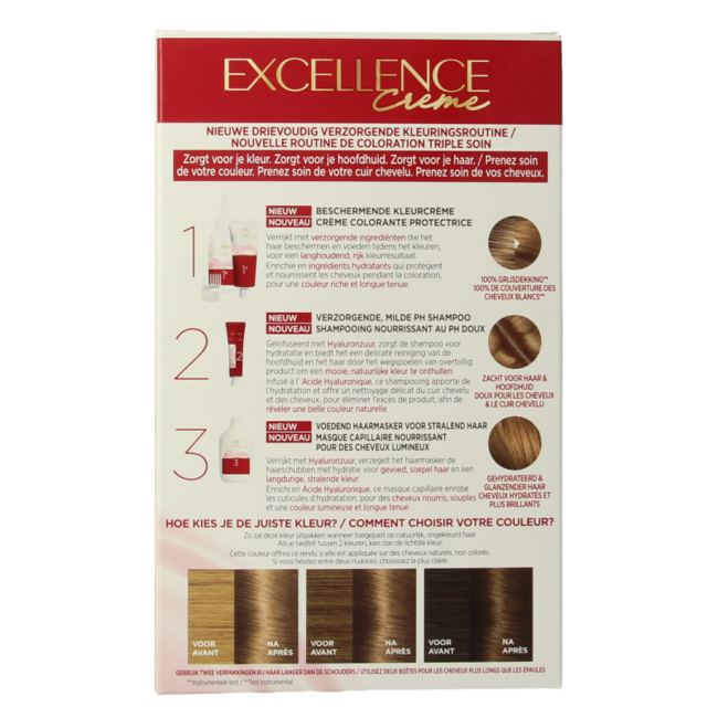 Excellence Excellence 7 średni blond 1 Zestaw