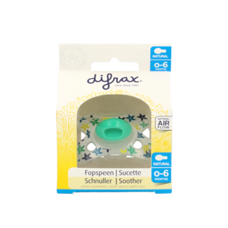 Difrax Sucette natural 0-6 mois assortie 1 pièce